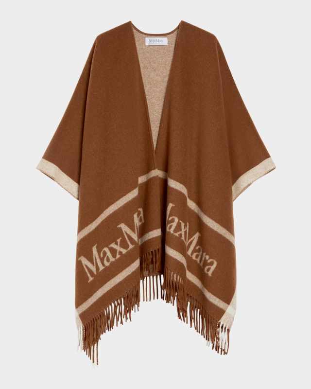 Hilde Fringe Wool Cape
